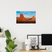 Monument Valley Utah woestijn handschoenen in pano Poster (Thuiskantoor)