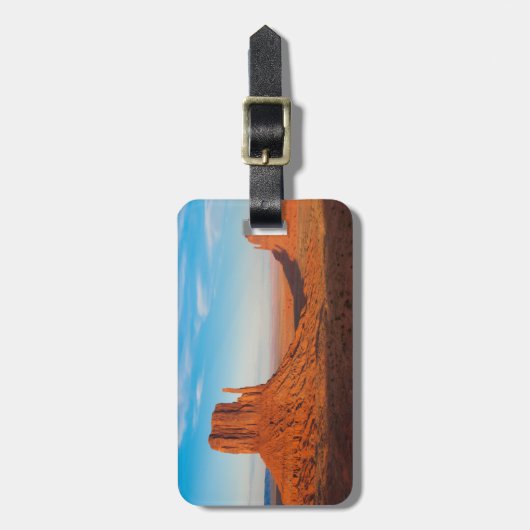 Monument Valley Utah-woestijnmittens in panoramiek Bagagelabel (Voorkant verticaal)