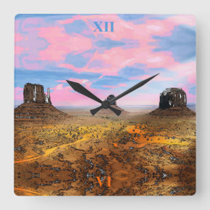 Monument Valley Vierkante Klok