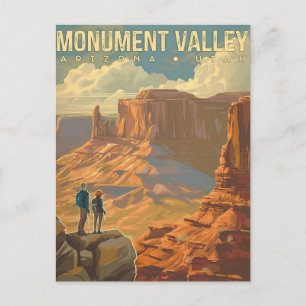 Monument Valley, Vintage van Arizona Briefkaart
