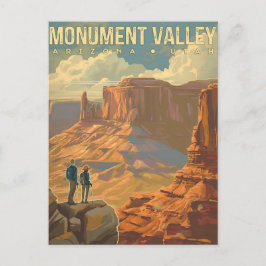 Monument Valley, Vintage van Arizona Briefkaart