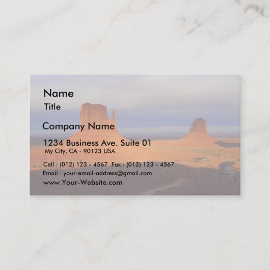 Monument Valley Visitekaartje (Voorkant)