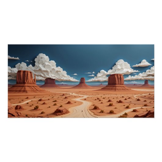 Monument Valley Wallpaper Perfect Poster (Voorkant)