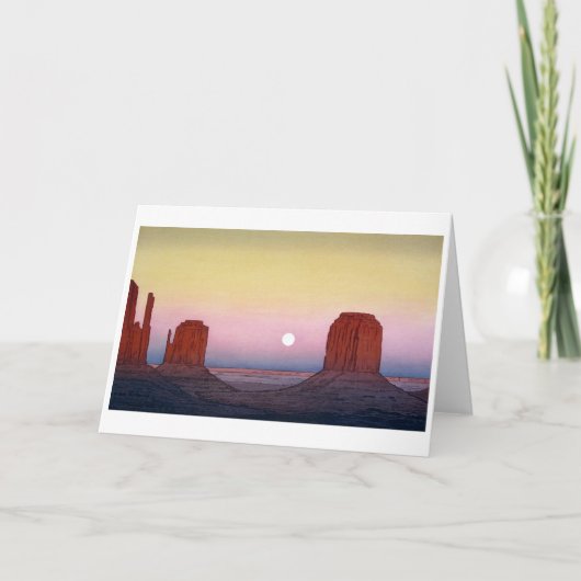 Monument Valley, Yoshida, Woodcut Kaart (Voorkant)