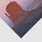 Monument Valley, Yoshida, Woodcut Tissuepapier (Detail)