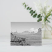Monument Valley (zwart-wit) 2 Briefkaart (Staand voorkant)