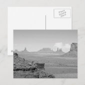 Monument Valley (zwart-wit) 2 Briefkaart (Voorkant / Achterkant)