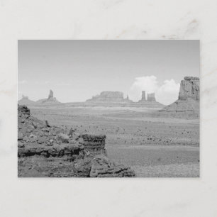 Monument Valley (zwart-wit) 2 Briefkaart