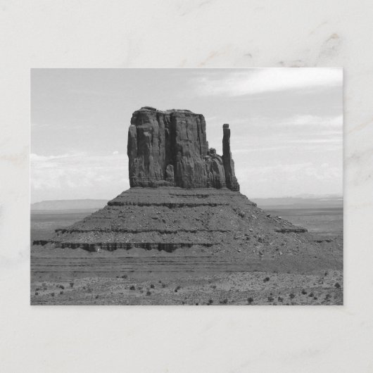 Monument Valley (zwart-wit) Briefkaart (Voorkant)