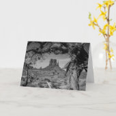 Monument Valley Zwart-wit Kaart (Gele Bloem)