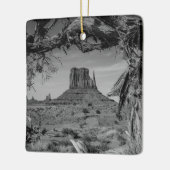 Monument Valley Zwart-wit Keramisch Ornament (Links)