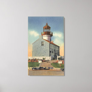 Monument van Cabrillo Nat'l, vuurtoren van Point L Canvas Afdruk