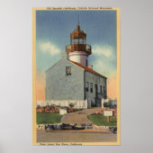 Monument van Cabrillo Nat'l, vuurtoren van Point L Poster (Voorkant)