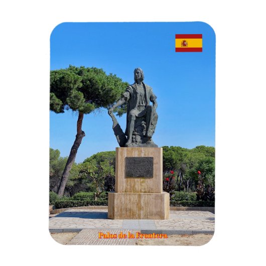 Monument van Columbus, Palos de la Frontera Magneet (Verticaal)
