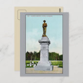 Monument van de  soldaat Olympia WA Briefkaart (Voorkant / Achterkant)
