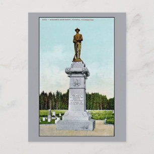 Monument van de  soldaat Olympia WA Briefkaart