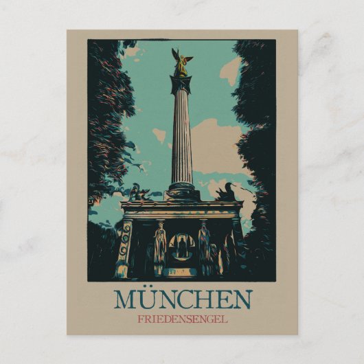 Monument van de Vrede, München, Duitsland Briefkaart (Voorkant)