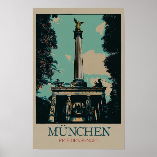 Monument van de Vrede, München, Duitsland Poster (Voorkant)