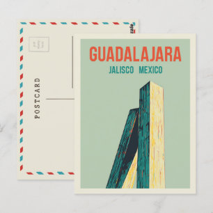 Monument van Guadalajara, illustratie van Jalisco  Briefkaart