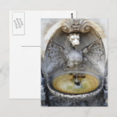 Monument van Italië van het Water van de Draak van Briefkaart (Voorkant / Achterkant)