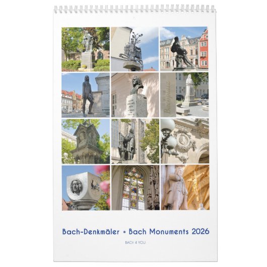 Monument van Johann Sebastian Bach, 2026 Kalender (Hoes)