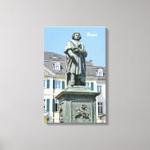 Monument van Ludwig van Beethoven in Bonn Canvas Afdruk (Voorkant)