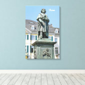 Monument van Ludwig van Beethoven in Bonn Canvas Afdruk (Insitu (Houten vloer))