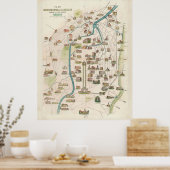 Monument voor  Berlijn Duitsland (1856) Poster (Keuken)