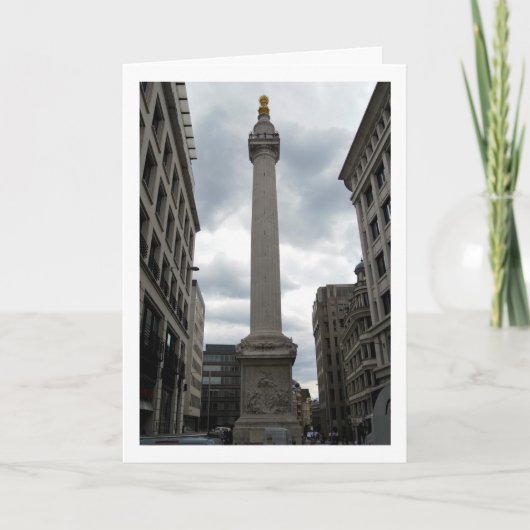 Monument voor de Grote brand van Londen, Engeland, Kaart (Voorkant)