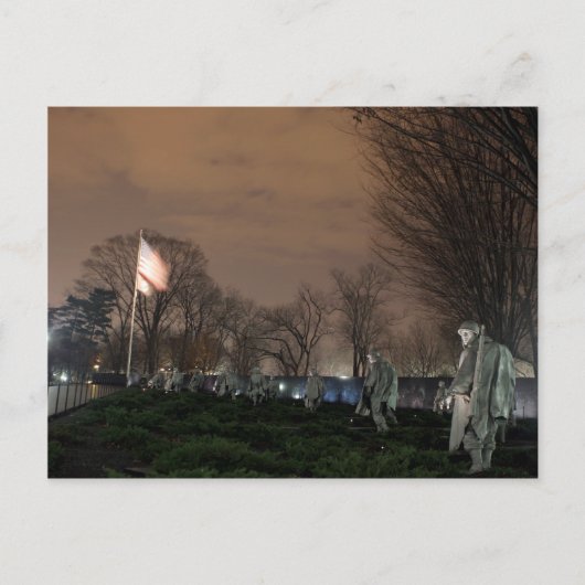 Monument voor de Koreaanse Oorlog in Washington Briefkaart (Voorkant)