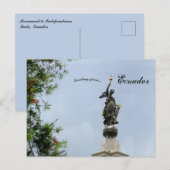 Monument voor de onafhankelijkheid van Quito Ecuad Briefkaart (Voorkant / Achterkant)