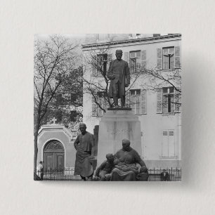 Monument voor Emile Zola Vierkante Button 5,1 Cm