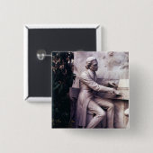 Monument voor Frederic Chopin Vierkante Button 5,1 Cm (Voorkant /achterkant)