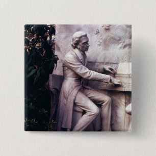 Monument voor Frederic Chopin Vierkante Button 5,1 Cm