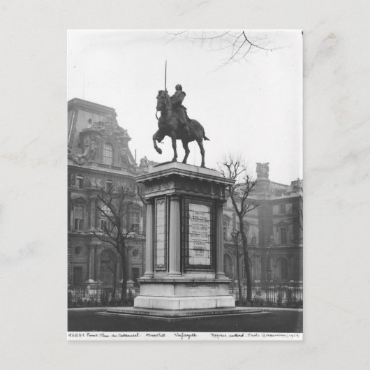 Monument voor generaal Lafayette Briefkaart (Voorkant)