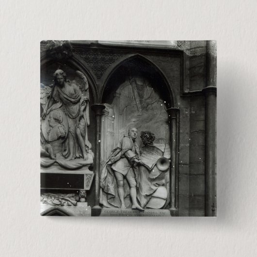 Monument voor Handel, 1762 Vierkante Button 5,1 Cm (Voorkant)