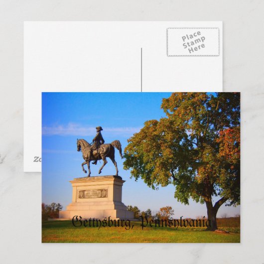 Monument voor het slagveld Gettysburg Briefkaart (Voorkant / Achterkant)