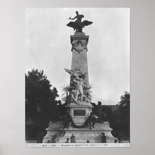 Monument voor Leon Gambetta 2 Poster (Voorkant)