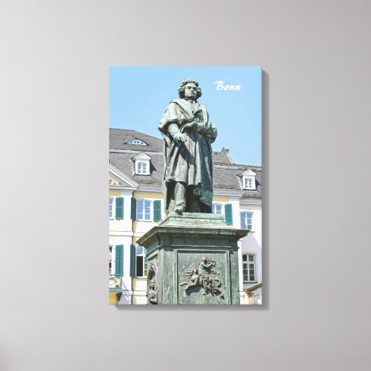 Monument voor Ludwig van Beethoven in Bonn Canvas Afdruk (Voorkant)