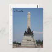 monument voor manila rizal briefkaart (Voorkant / Achterkant)
