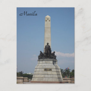 monument voor manila rizal briefkaart