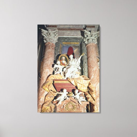 Monument voor Maria Clementina Sobieska 1739 Canvas Afdruk (Voorkant)