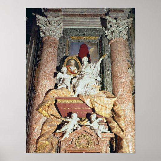 Monument voor Maria Clementina Sobieska 1739 Poster (Voorkant)