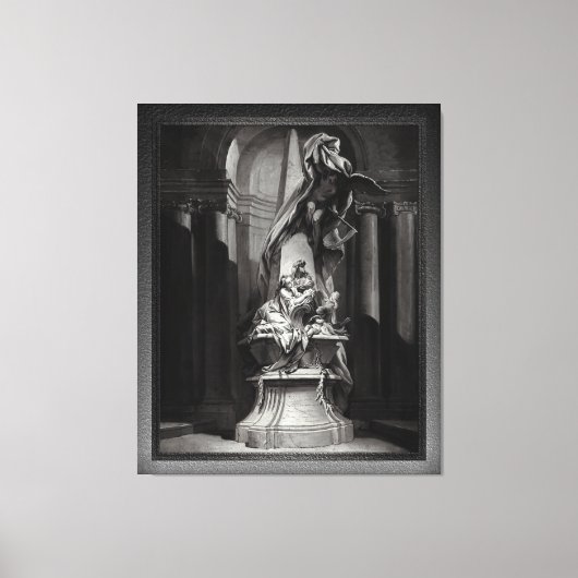 Monument voor Mignard door François Boucher Canvas Afdruk (Voorkant)
