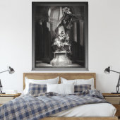 Monument voor Mignard door François Boucher Canvas Afdruk (Insitu (Slaapkamer))