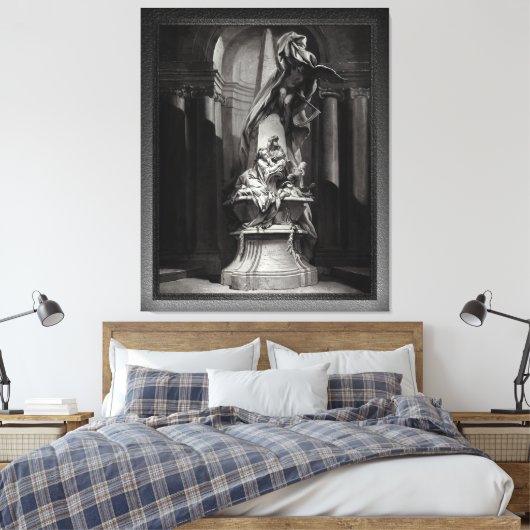 Monument voor Mignard door François Boucher Canvas Afdruk (Insitu (Slaapkamer))