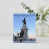 Monument voor Samuel De ChamPlain, Quebec, Canada Briefkaart (Staand voorkant)