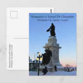 Monument voor Samuel De ChamPlain, Quebec, Canada Briefkaart (Voorkant / Achterkant)