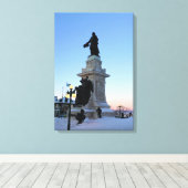 Monument voor Samuel De ChamPlain, Quebec, Canada Canvas Afdruk (Insitu (Houten vloer))