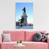 Monument voor Samuel De ChamPlain, Quebec, Canada Canvas Afdruk (Insitu (Woonkamer))